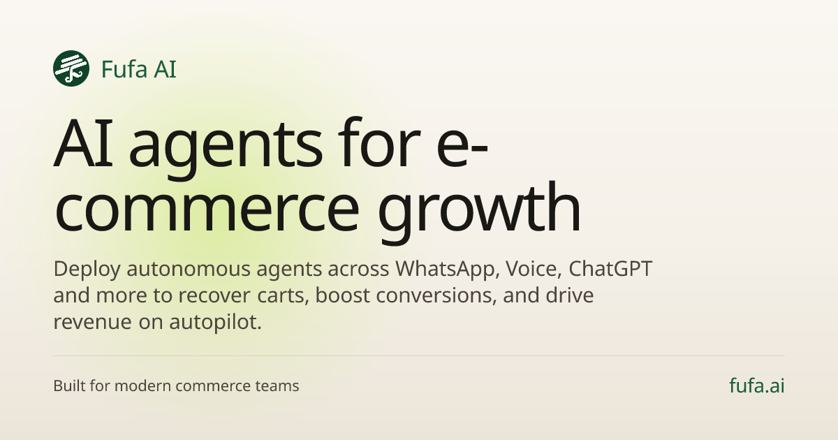 Fufa AI — AI agents for e-commerce